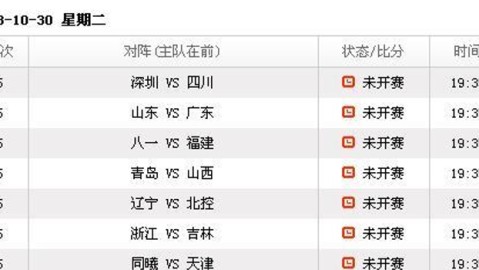 辽宁vs广厦vs辽宁————
